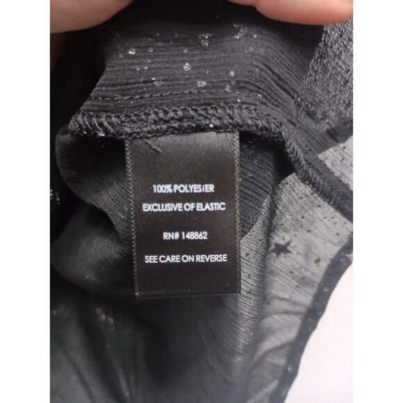 Torrid Womens Black Star Print Tissue Weight Top Size 12 Chiffon Puff Sleeve NEW - Picture 6 of 11